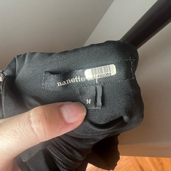 Nanette Lepore Cassis Knit Pencil Skirt Purple Black Textured Size 14 Buttons - Picture 8 of 10